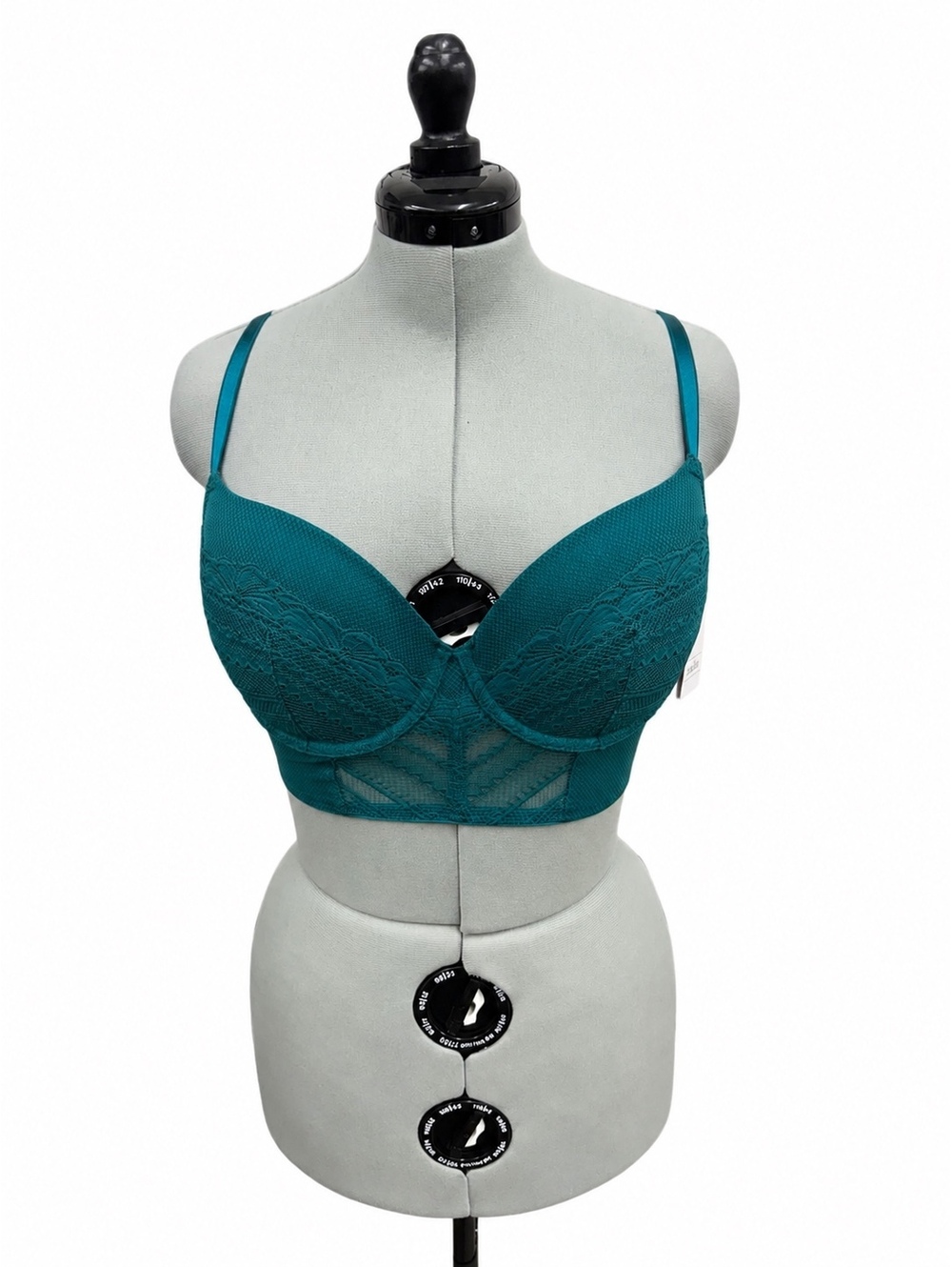Auden Blue Lightly Lined Demi  Long Lined Bra  (34D)